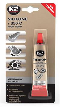 K2 SILICONE RED 21 g - silikon pro utěsnění části motoru při montáži