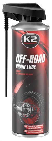 K2 OFF-ROAD CHAIN LUBE 250 ml - mazivo ve spreji na řetězy motocyklů