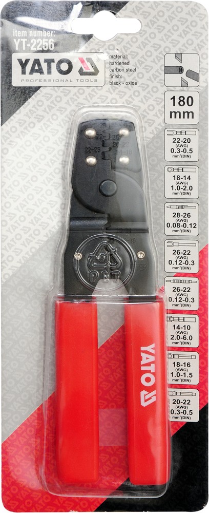 Kleště konektorové 180 mm ( YT-2256 )_2