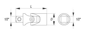 Nástavec 1/2" prodlužovací 69 mm kloubový_1